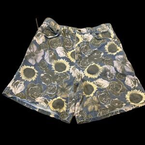 Floral High Waist Women's Shorts